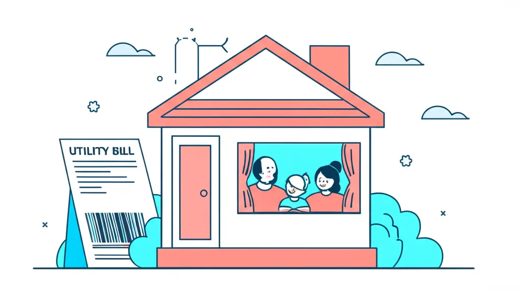 Family reviewing a utility bill due to tariff impact