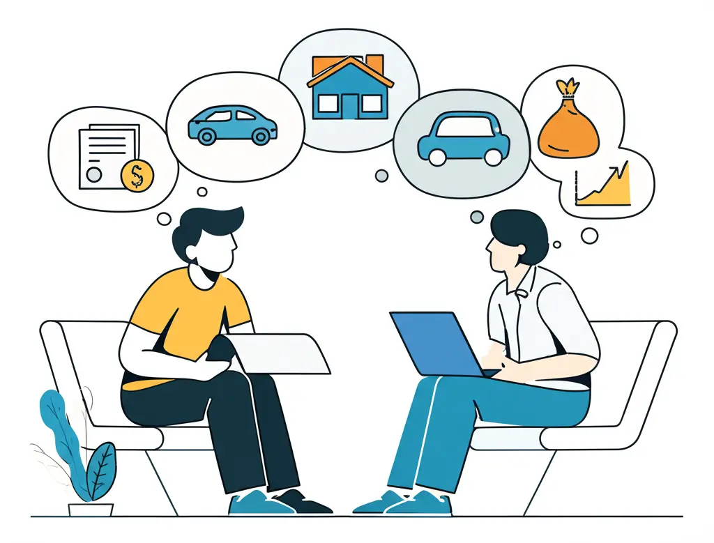 Person consulting with financial advisor