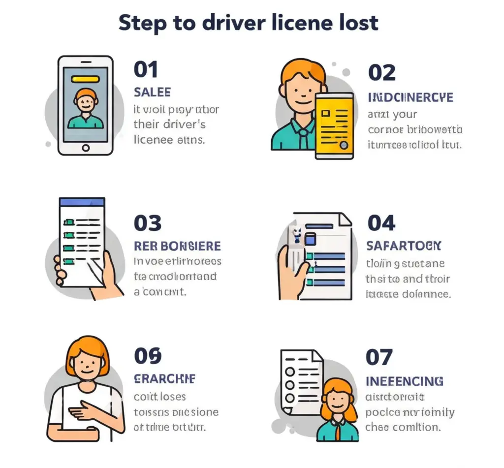 Diagram showing steps after losing a driver's license