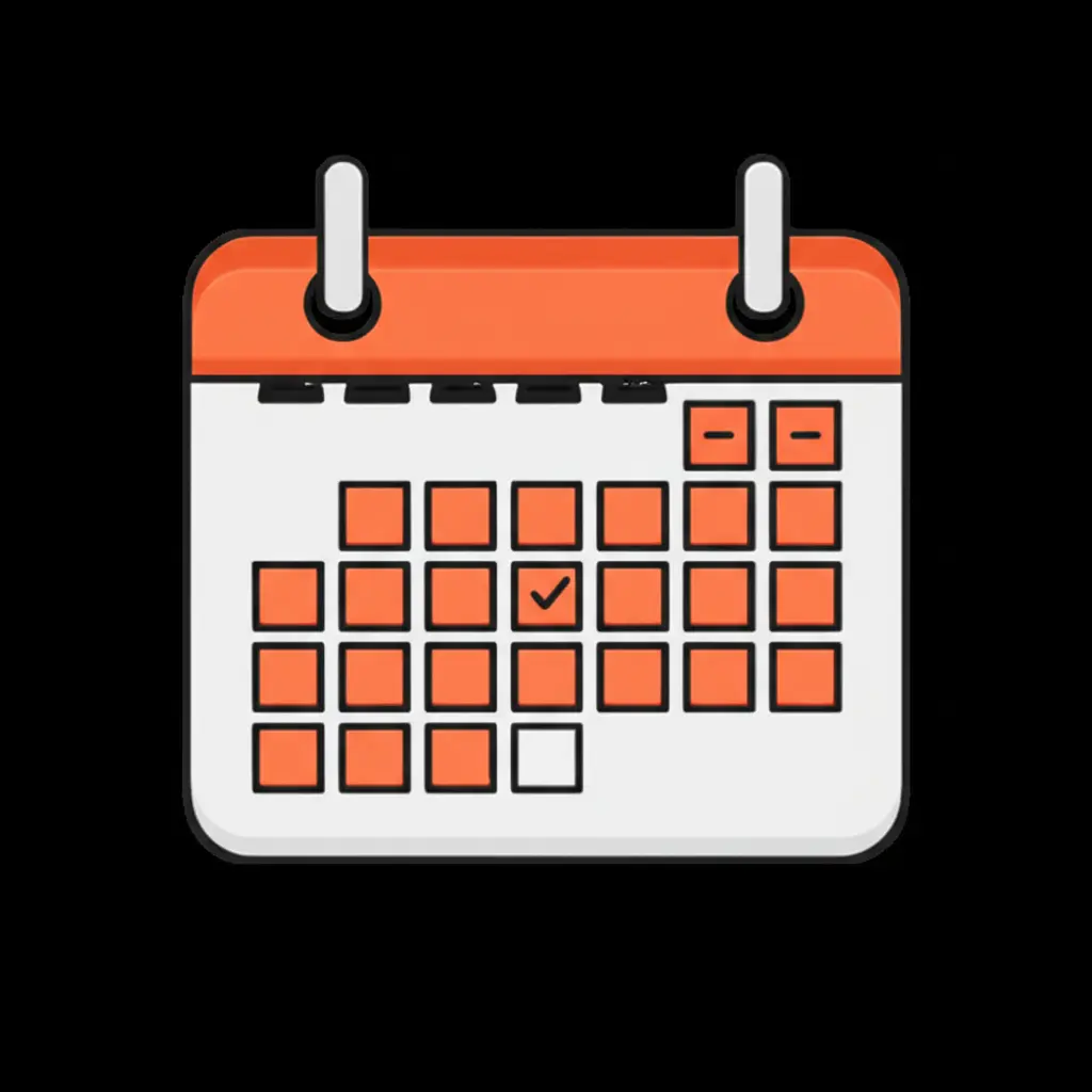 A simple illustration of a calendar showing due dates highlighted for bill payments.