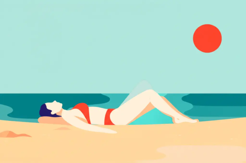 Person relaxing on a beach, symbolizing financial independence and peace of mind