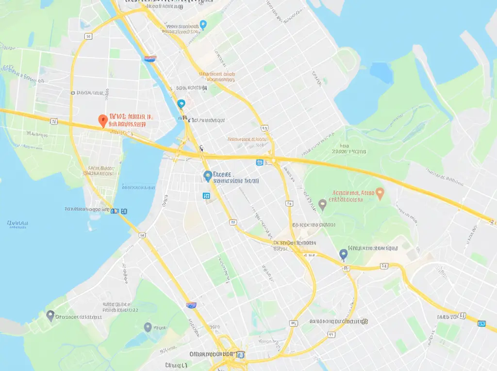 Map with car insurance claims locations