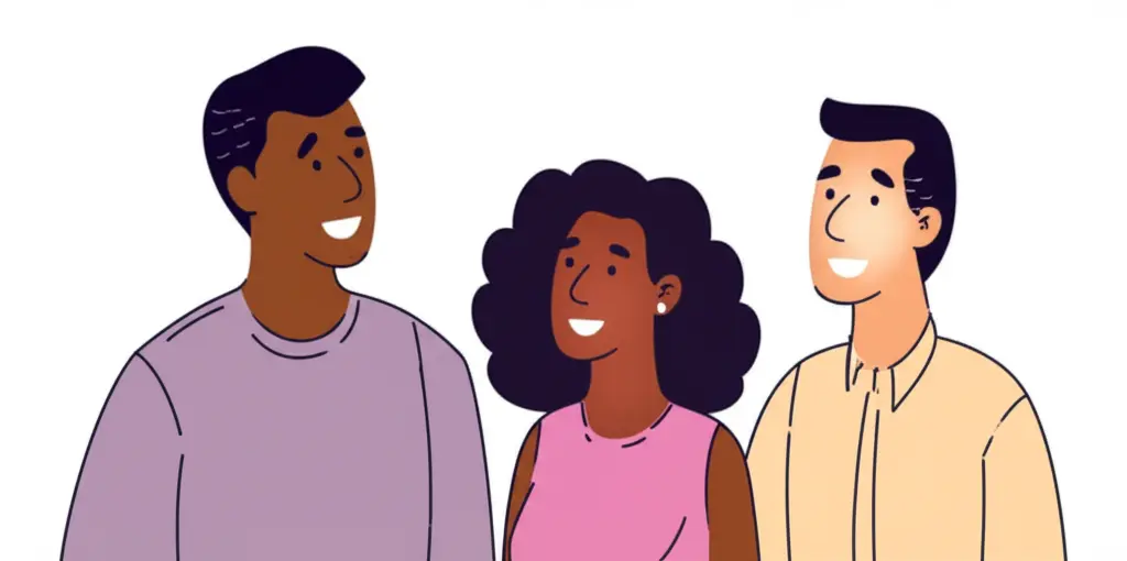 A diverse group of friends discussing future investments happily