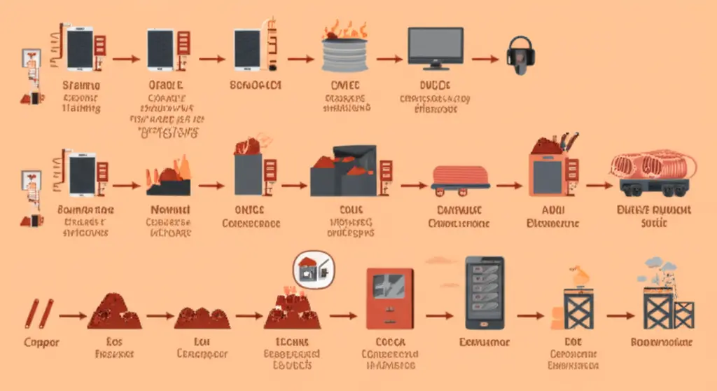 Flowchart of copper supply chain