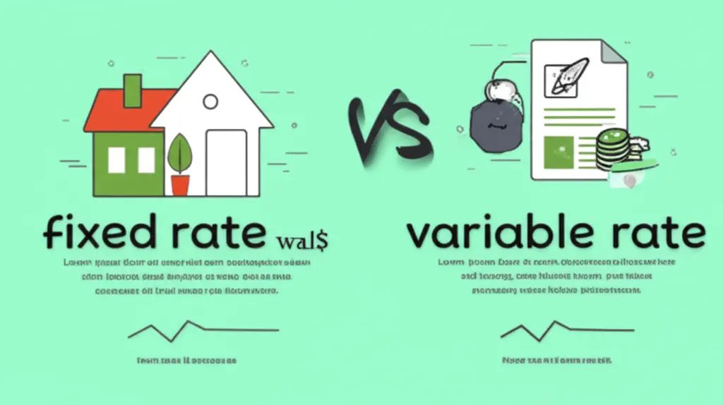 Cartoon comparison of fixed-rate versus variable-rate mortgages