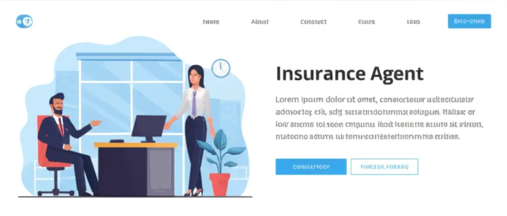 A humorous depiction of an insurance agent and a driver having a friendly conversation in an office setting.