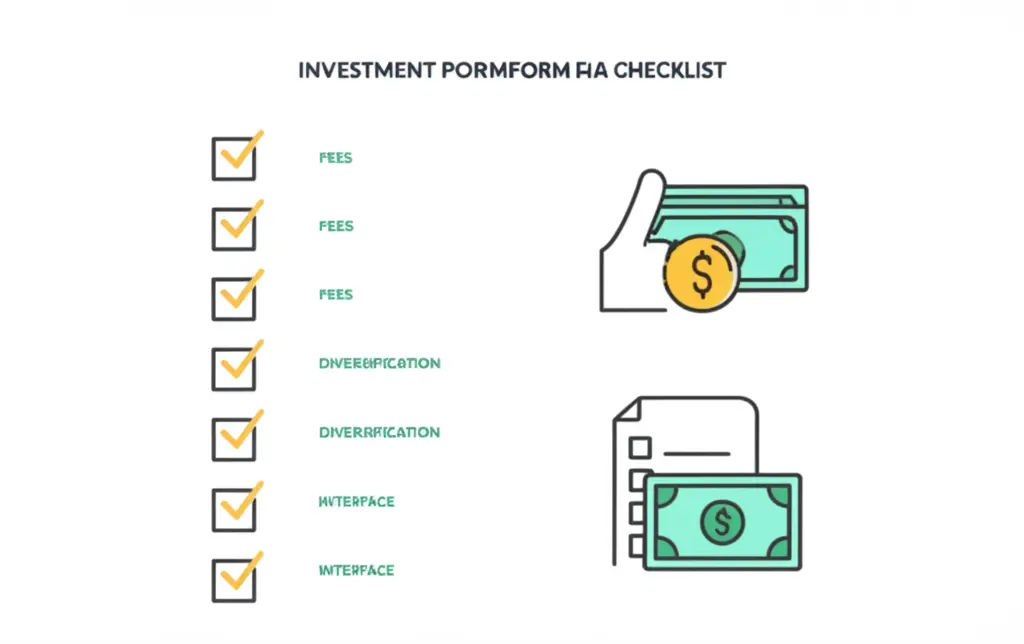 Checklist for evaluating investment platforms