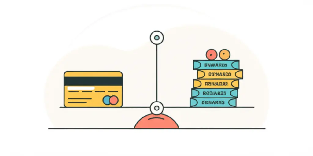 Balancing credit cards and rewards on a scale