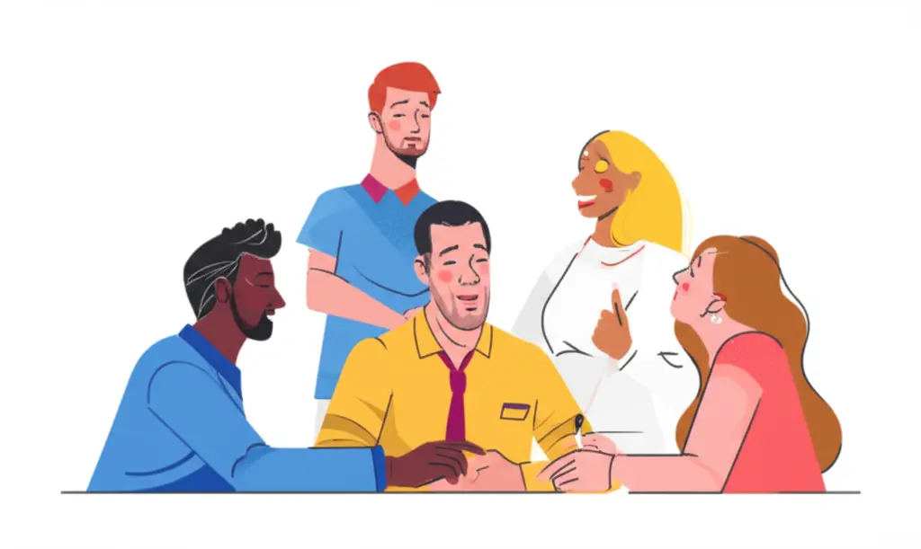 Young professionals in a meeting