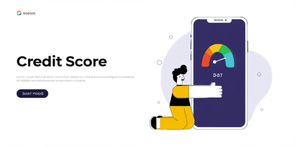 Smartphone showing a good credit score