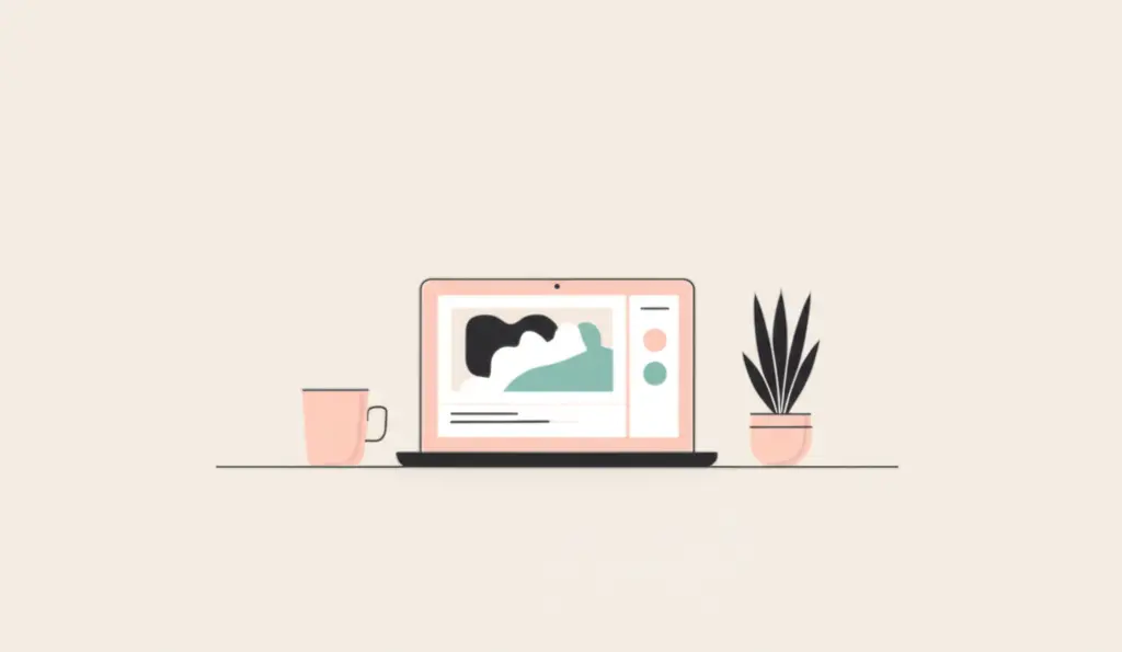 A serene, minimalist workspace