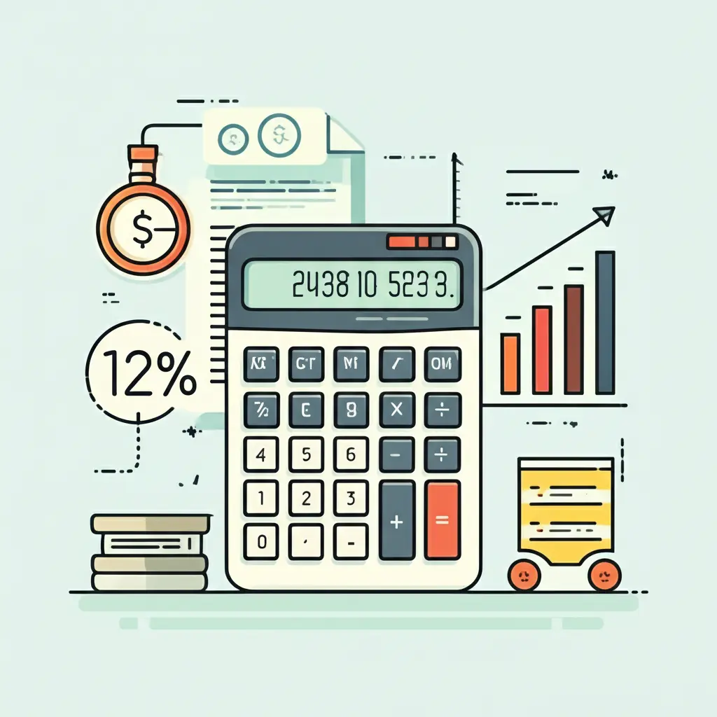 A minimalist hand-drawn calculator with retirement numbers and graphs