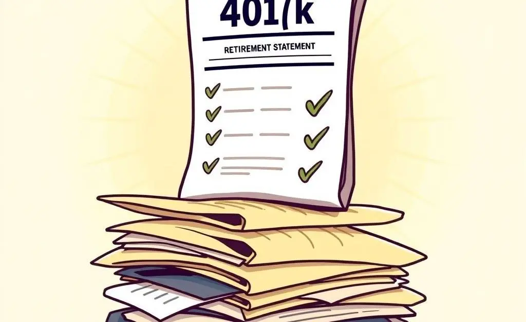 401(k) document standing alone