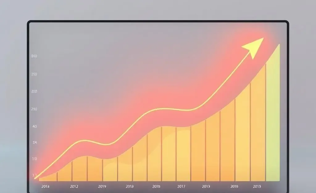Graph of steady progress towards financial goals with upward trends