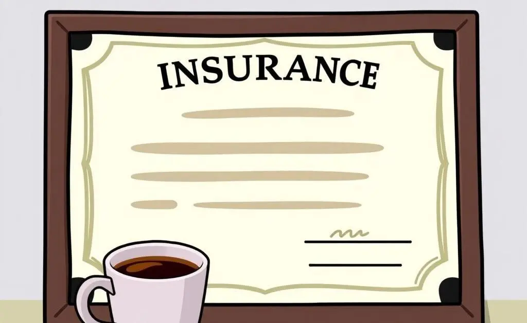Cartoon-style certificate with books and a mug of coffee on a desk