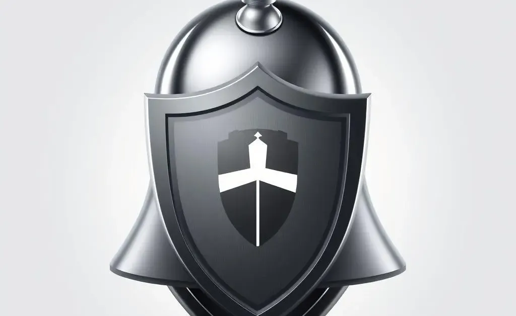 A notification bell with a shield, denoting security alerts
