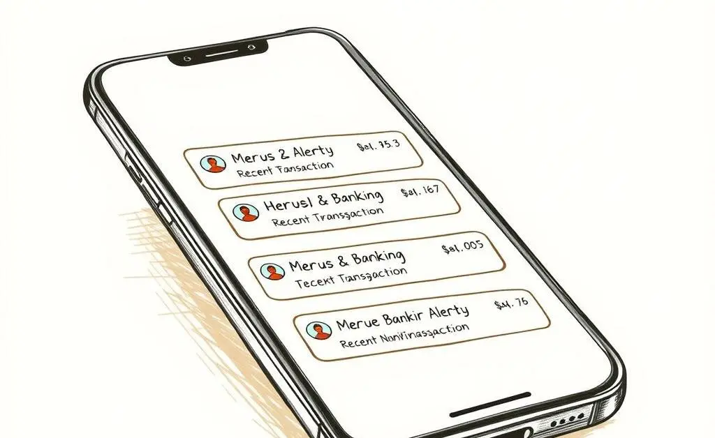 Smartphone with financial alerts