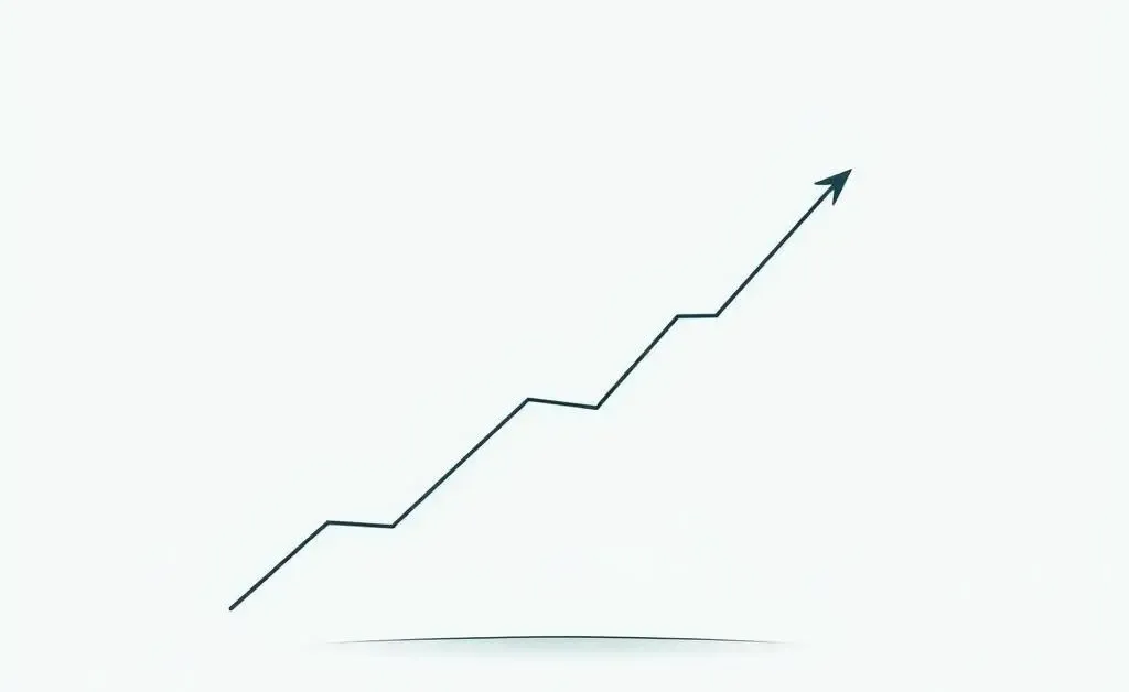 Illustration of a graph representing growth and analytics improvement.