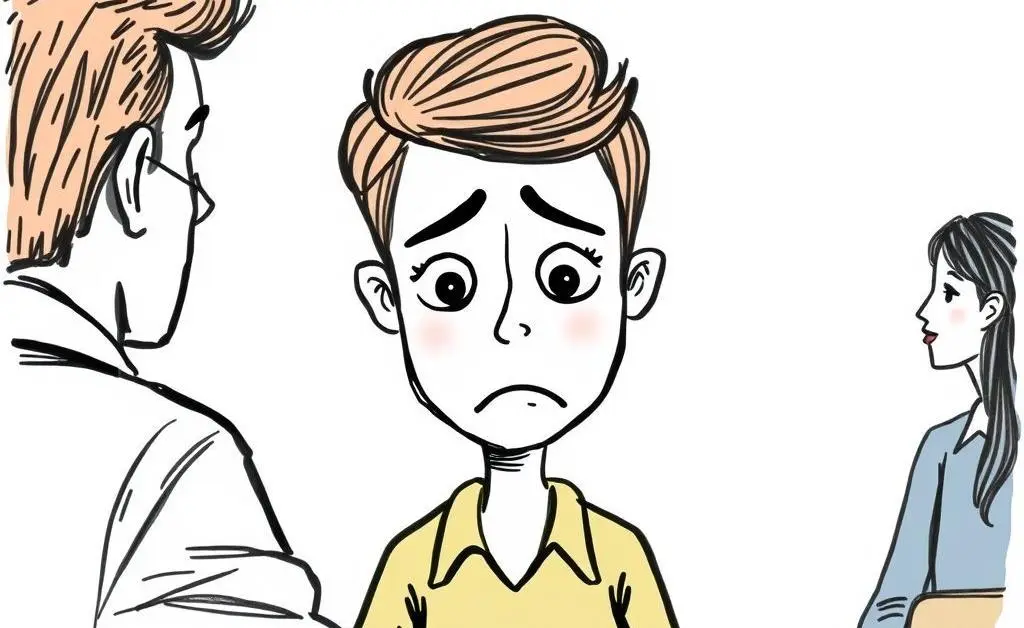 A person looking anxious during a meeting with an insurance agent