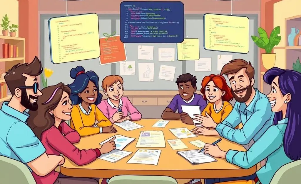 Developers discussing API design ideas