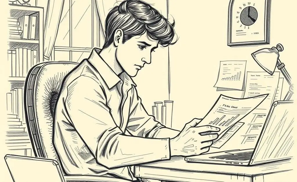 A person assess their budget at a desk.