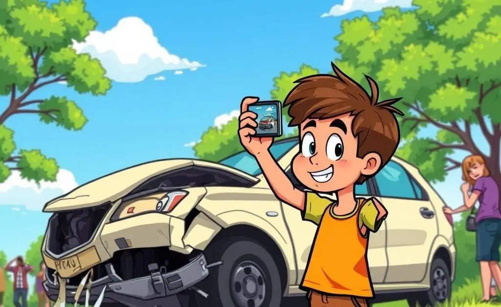 Taking photos of car damage with a smartphone