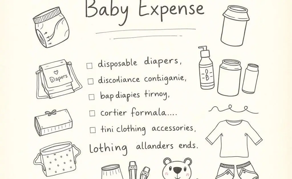 Checklist of common baby expenses