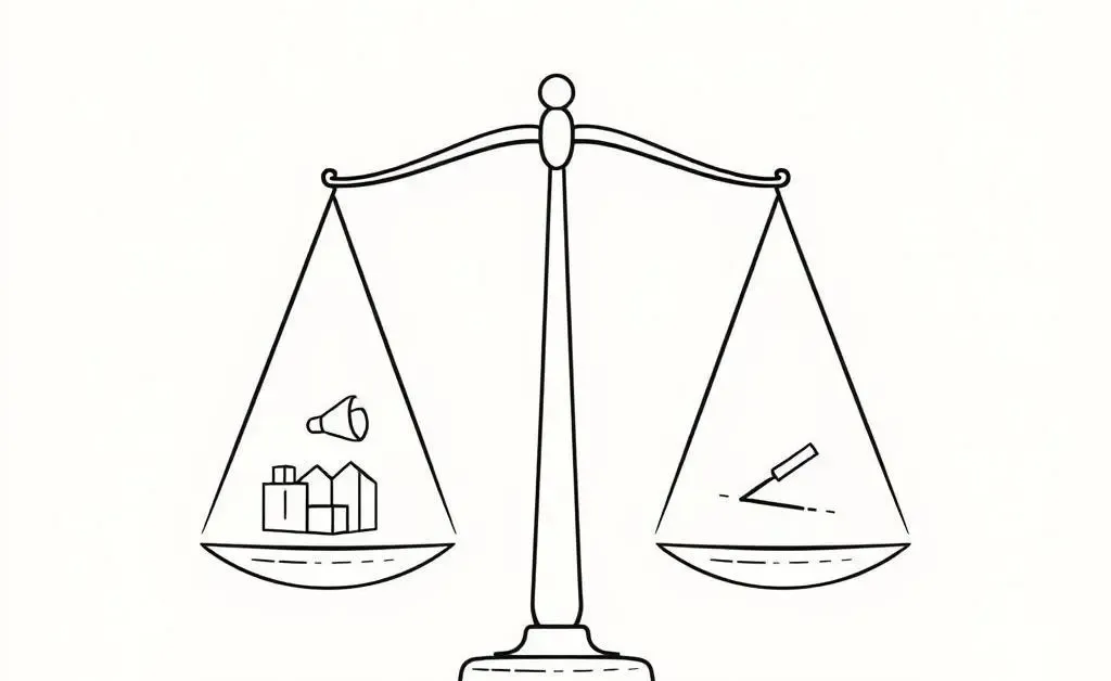 Balancing scales representing different types of investments.