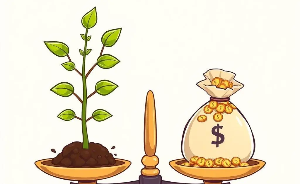 Scales balancing growth and risk