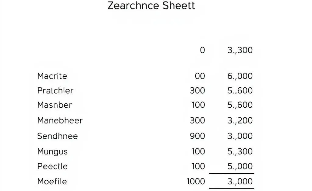 A balance sheet with mortgage calculations