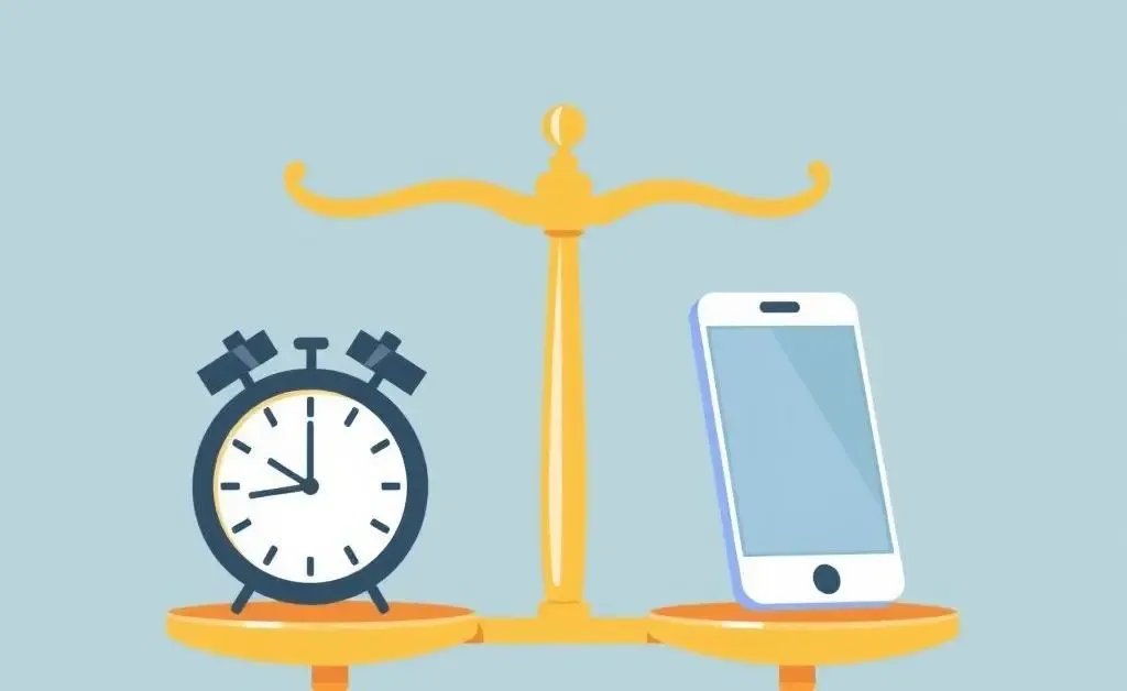 Illustration of a scale balancing timing and communication