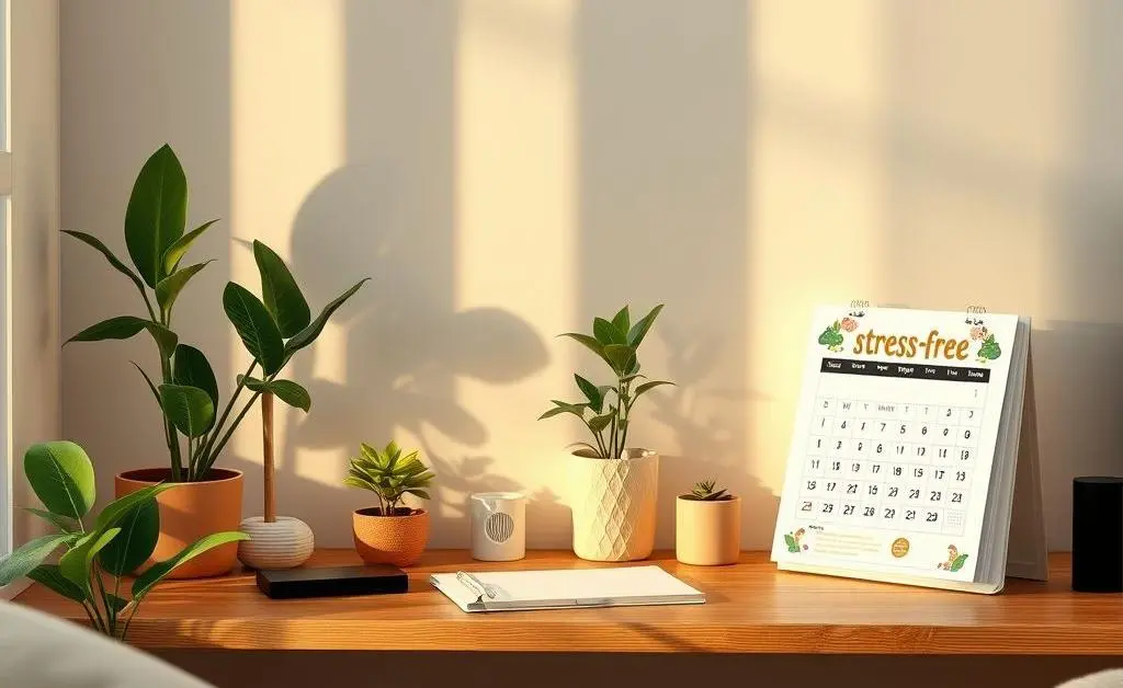 Cozy home office setup showing a stress-free work environment