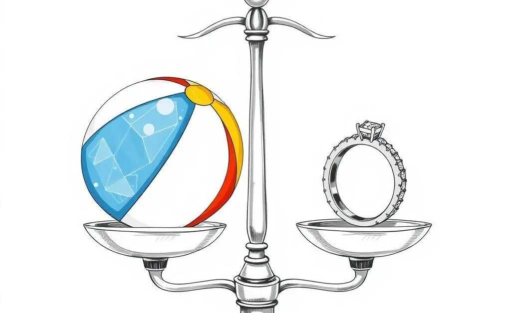 Illustration of a balanced scale