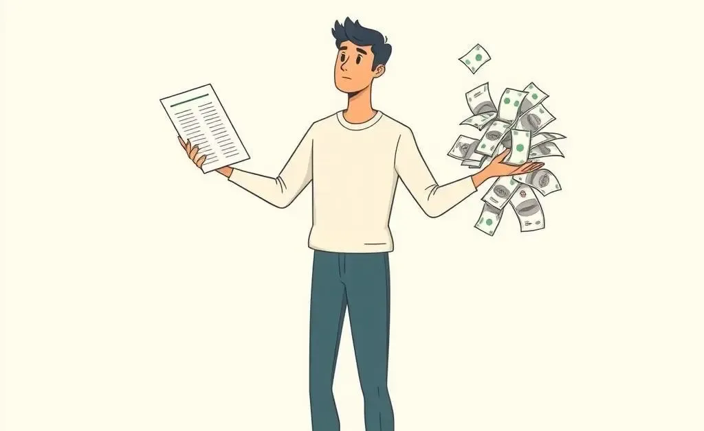 Someone balancing a budget while juggling medical bills