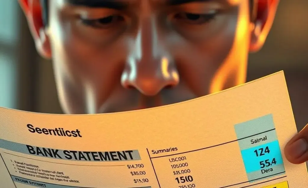 Illustration of bank statement analysis