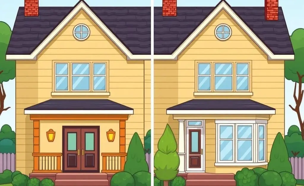 House before and after renovation