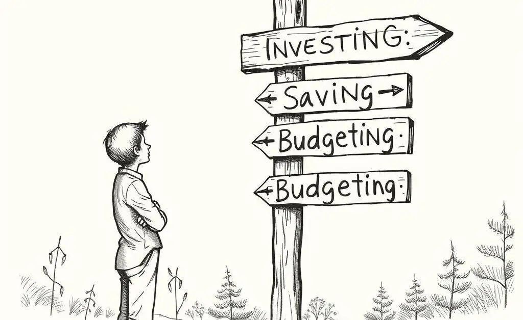 An illustration of a beginner investor's journey.