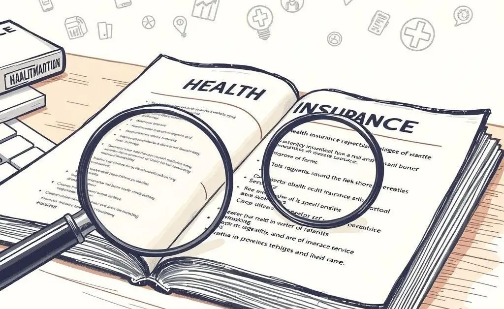 Health insurance policy document with highlights.