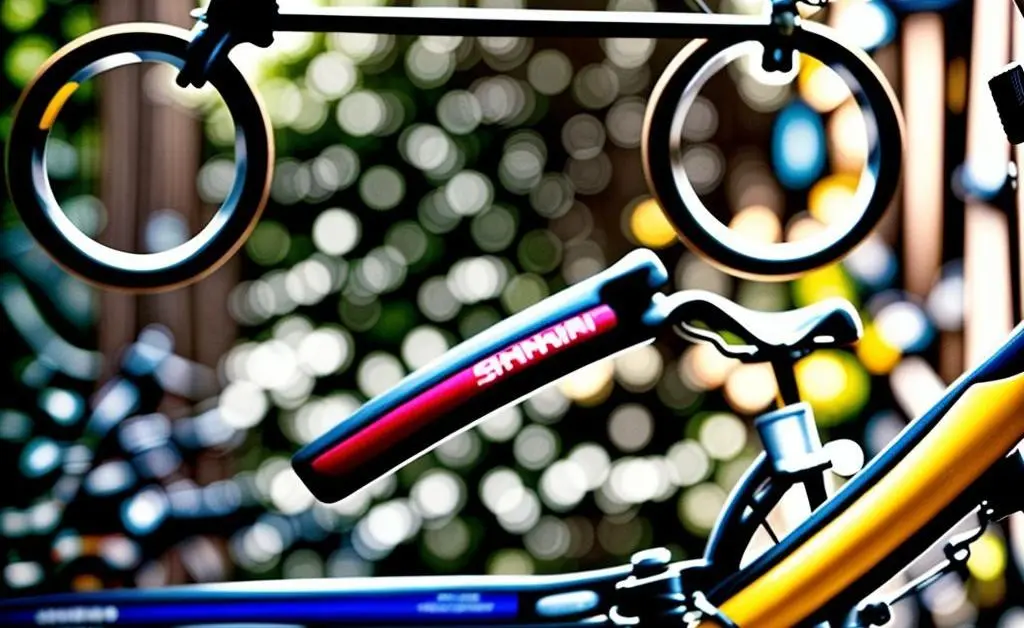 Different types of bike locks lined up next to each other.