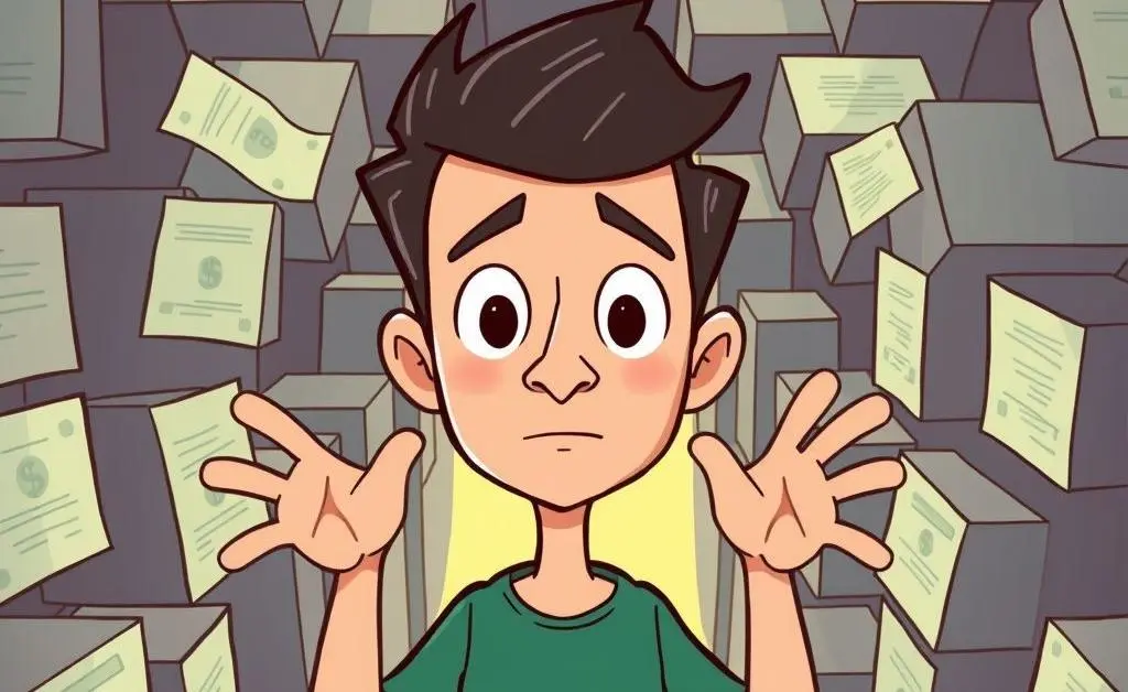 Person looking at a maze of financial options