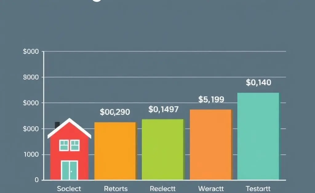 Illustrated bar chart comparing broker commission rates for different mortgage deals.