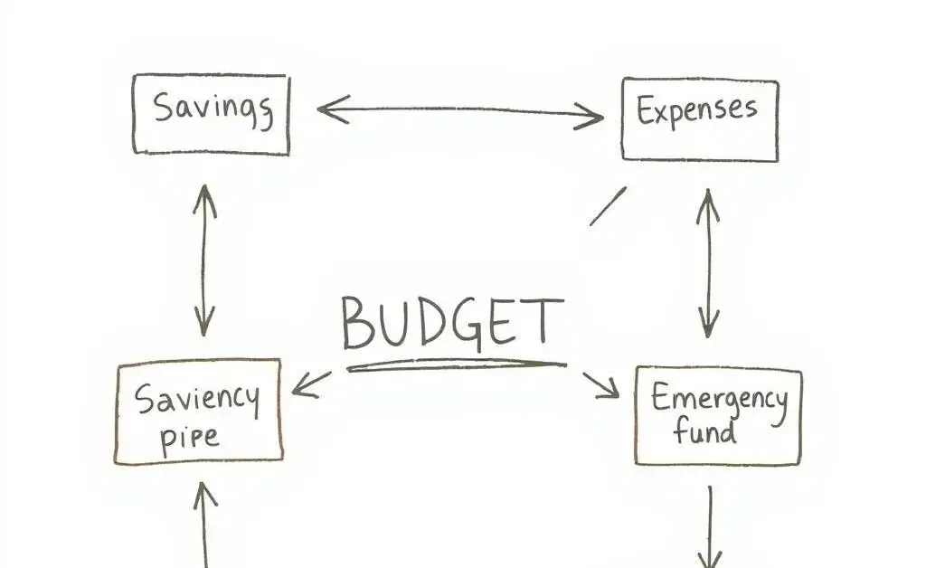Flowchart of budgeting categories