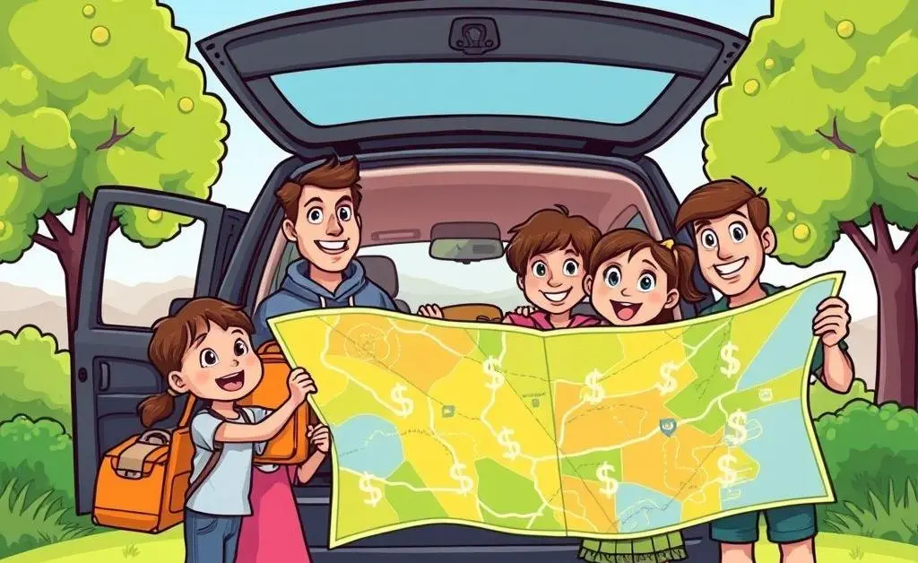 Family packing for a budget-friendly road trip