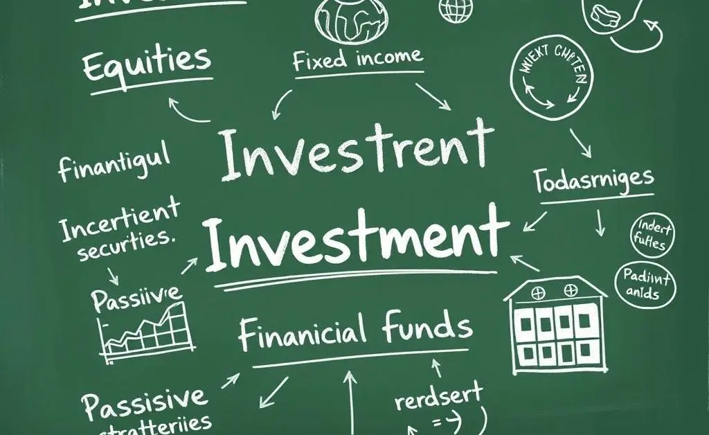 Chalkboard displaying budget plans and financial goals