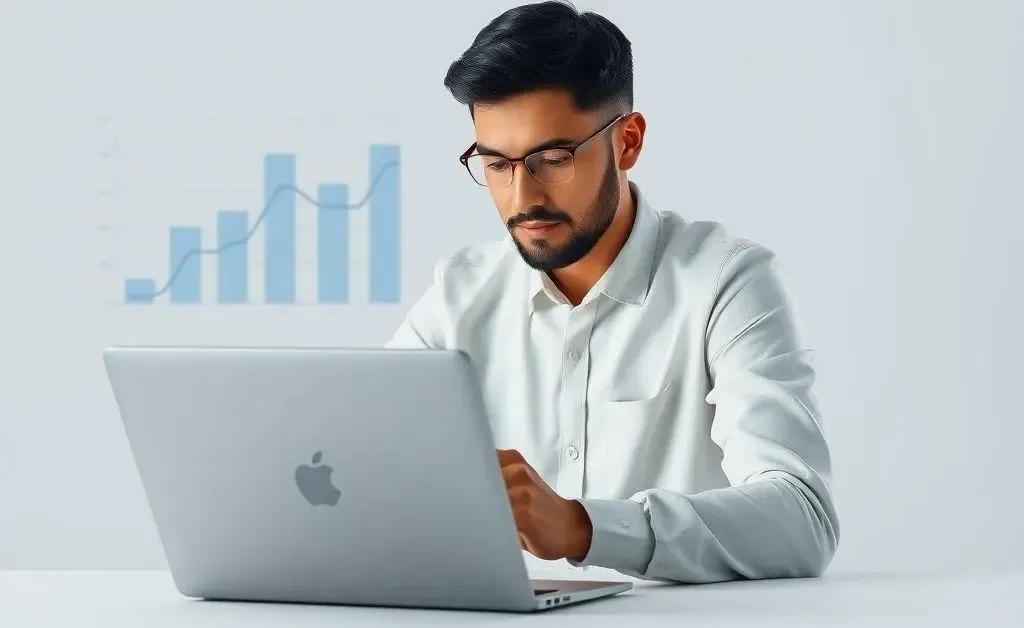 Person planning a budget on a laptop