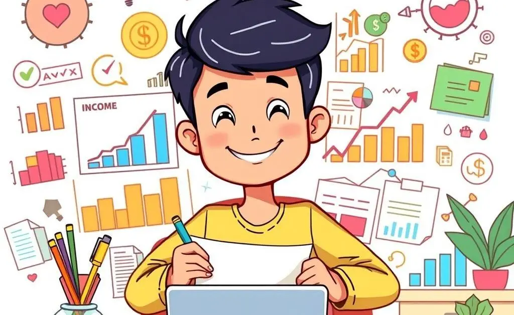 Creating a budget with colorful graphs