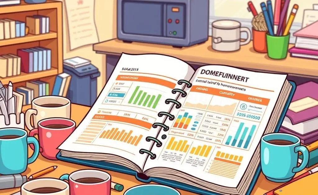Budget planning tools on a desk