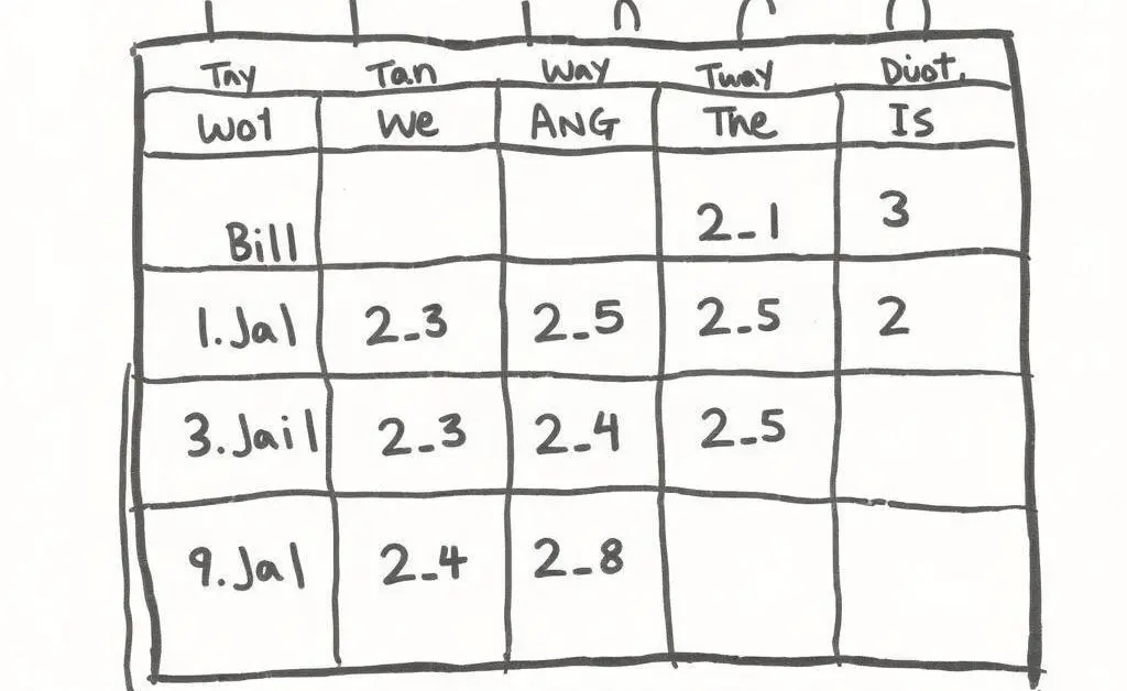 Calendar with key churning strategy dates