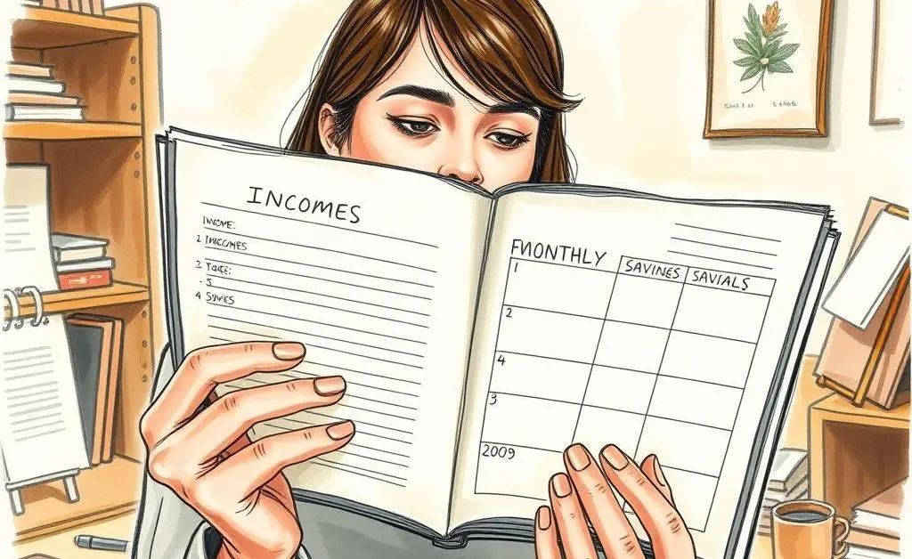 Illustration of a budget planner