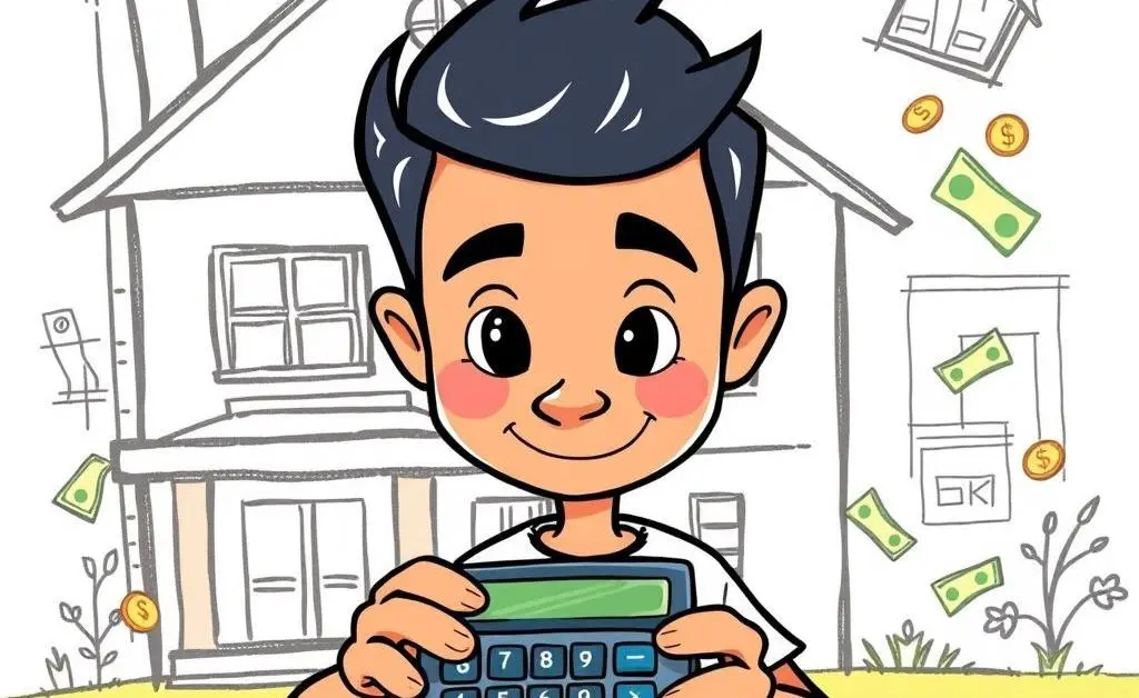 Person budgeting for a home loan.